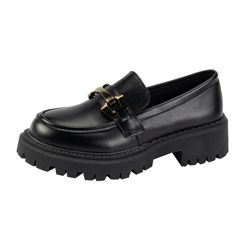 Ženske loaferice s uzorkom, debelom potplatom, britanski stil, slip-on kožne cipele, novi model 2025
