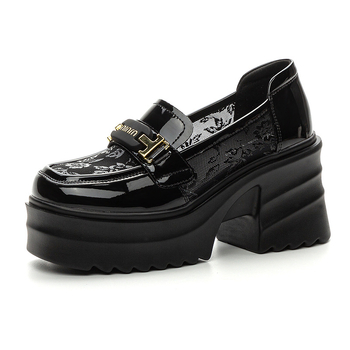 Ženske loferice u britanskom stilu, prozračne mrežaste, slip-on, s debelim platformama, ljetne kožne cipele