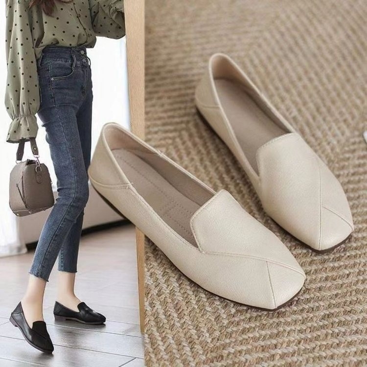 Ženske loaferice u oxford stilu, mekane kože, slip-on, ravna potplata