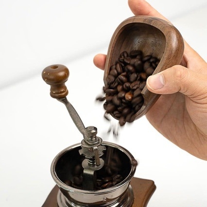 Drveni dozator zrna kave, drveni pladanj za mjerenje zrna za espresso, pladanj za vaganje zrna