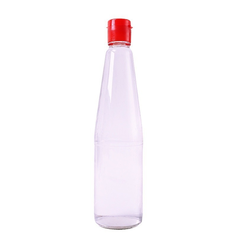 Prozirna staklena boca za sezamovo ulje, sojin umak i ocat, s nepropusnim zatvaranjem; kapaciteti 100–400 ml