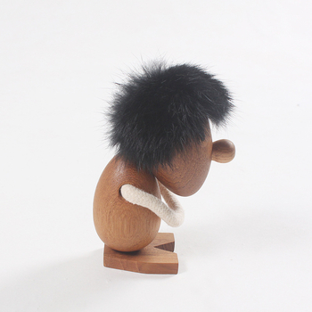 Nordijsko-danski stil optimistična drvena dekoracija, ručno izrađena figura od tikovog drveta za kućnu dekoraciju