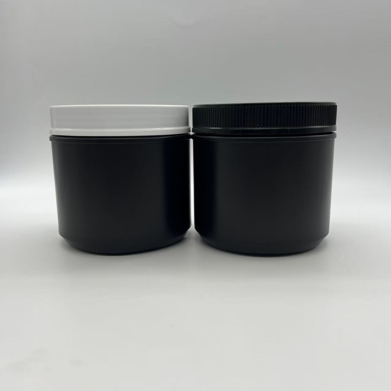 1200 ml crna HDPE posuda za hranu s navojnim poklopcem, prilagodljiva boja i logotip