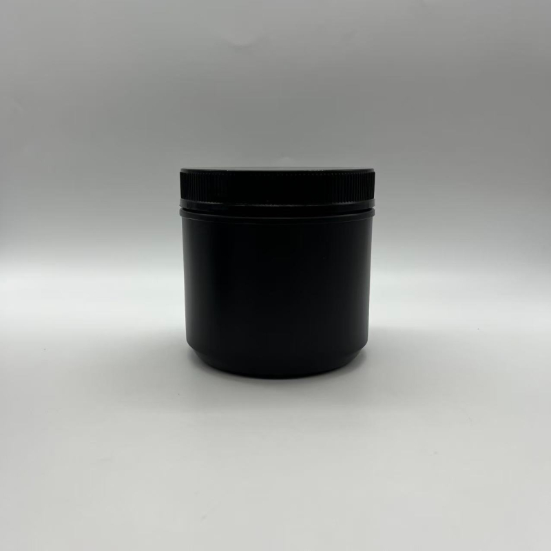 1200 ml crna HDPE posuda za hranu s navojnim poklopcem, prilagodljiva boja i logotip