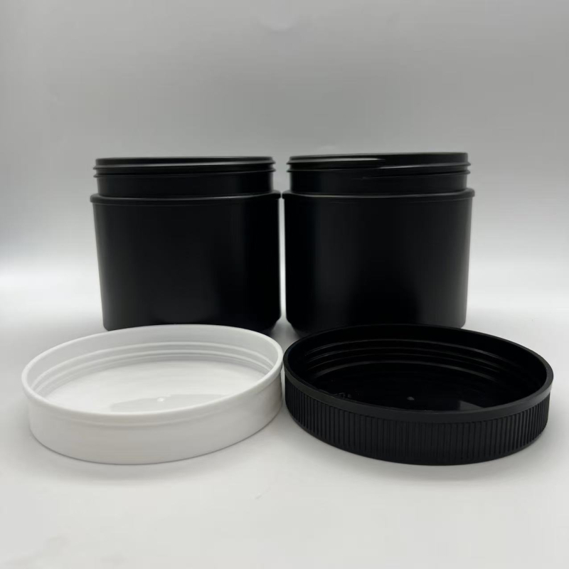 1200 ml crna HDPE posuda za hranu s navojnim poklopcem, prilagodljiva boja i logotip
