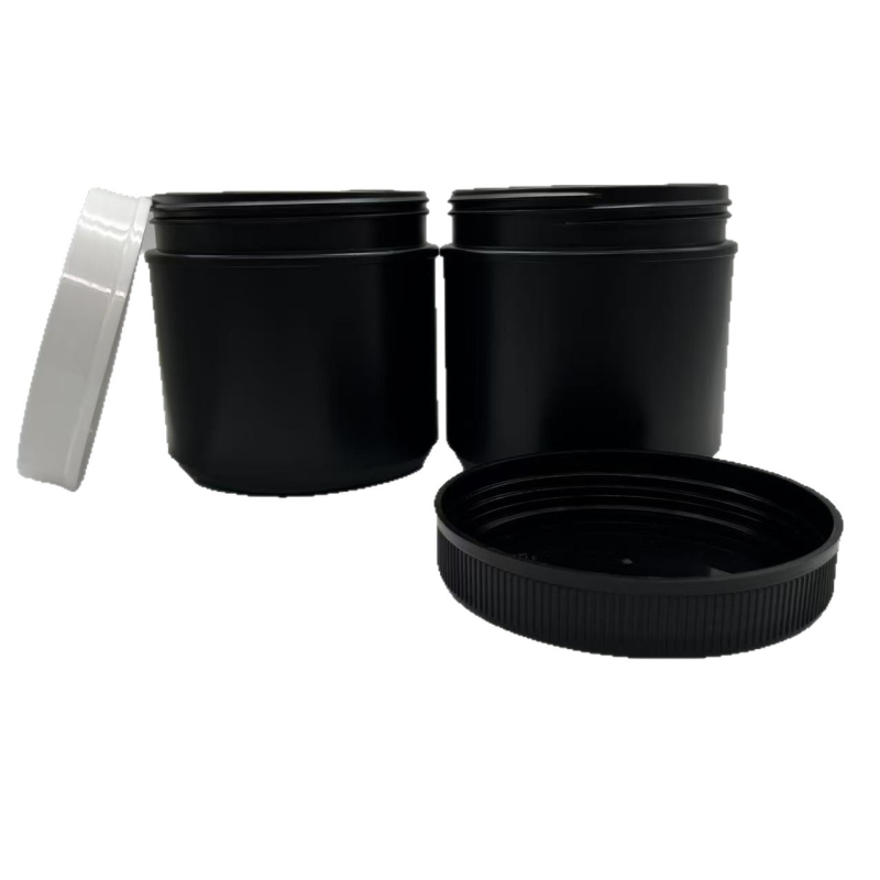 1200 ml crna HDPE posuda za hranu s navojnim poklopcem, prilagodljiva boja i logotip