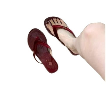 Ženske anti-slip sandale s otvorenim prstom, ljeto 2026, korejskog stila casual papuče za svakodnevnu upotrebu, PU gornji dio, gumena potplata