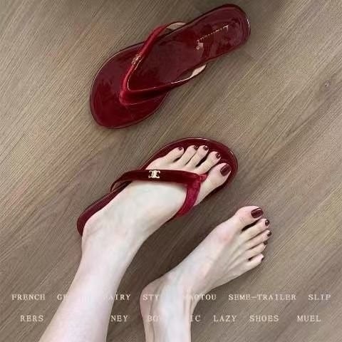 Ženske anti-slip sandale s otvorenim prstom, ljeto 2026, korejskog stila casual papuče za svakodnevnu upotrebu, PU gornji dio, gumena potplata