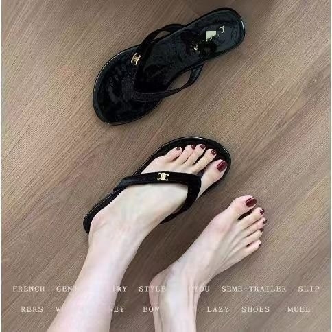Ženske anti-slip sandale s otvorenim prstom, ljeto 2026, korejskog stila casual papuče za svakodnevnu upotrebu, PU gornji dio, gumena potplata