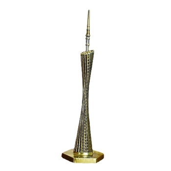 Aluminijski model Guangzhou Tower Yaosha — nova, precizno izrađena dekorativna figura Canton Tower, u četiri verzije
