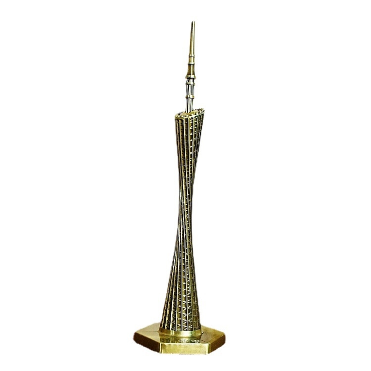 Aluminijski model Guangzhou Tower Yaosha — nova, precizno izrađena dekorativna figura Canton Tower, u četiri verzije