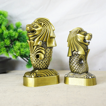 Metalna figura Merlion za kućnu dekoraciju, moderni minimalistički dizajn