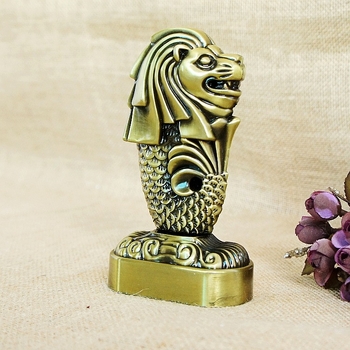 Metalna figura Merlion za kućnu dekoraciju, moderni minimalistički dizajn