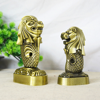 Metalna figura Merlion za kućnu dekoraciju, moderni minimalistički dizajn