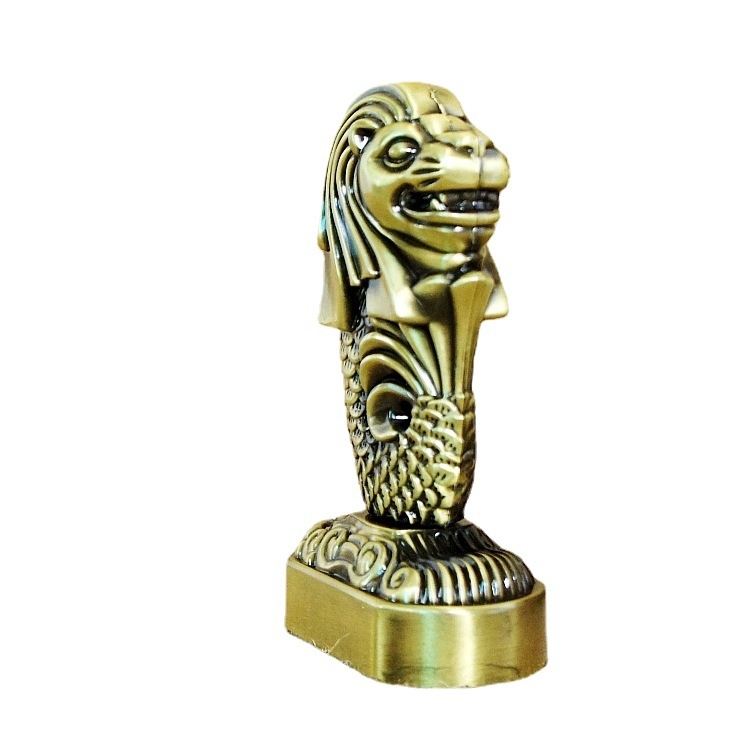 Metalna figura Merlion za kućnu dekoraciju, moderni minimalistički dizajn
