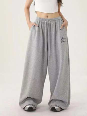 Ženske široke pamukaste hlače s tiskom jazz stila za hip-hop ulični ples, casual hlače