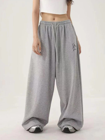 Ženske široke pamukaste hlače s tiskom jazz stila za hip-hop ulični ples, casual hlače