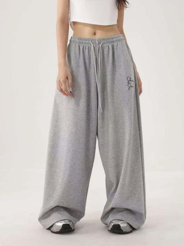 Ženske široke pamukaste hlače s tiskom jazz stila za hip-hop ulični ples, casual hlače