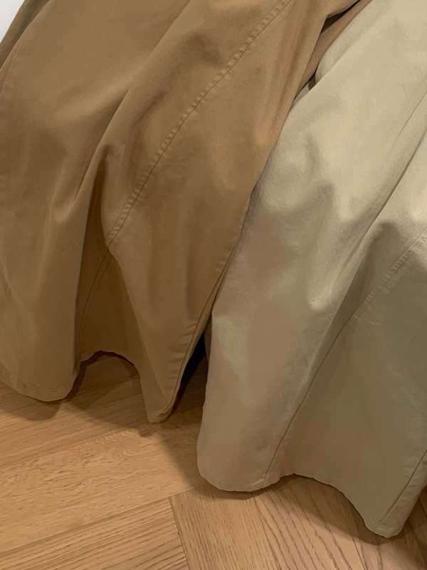 Ženske široke hlače u korejskom stilu, khaki boja, visok pas, opuštene, drapirane, casual