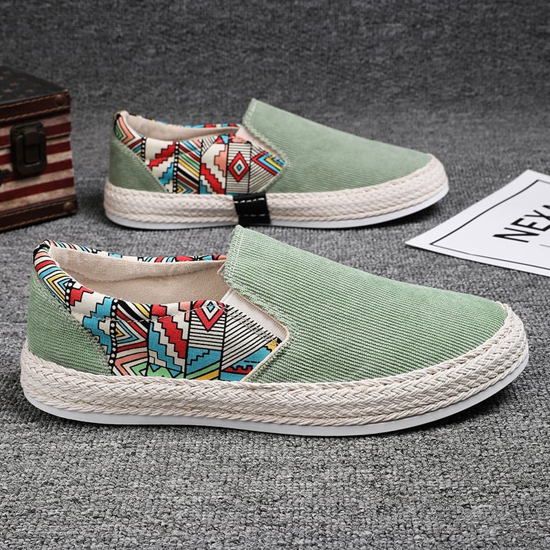Muške platnene slip-on tenisice, proljeće 2025, prozračne casual obuće bez vezica s višeslojnim potplatom, ručna izrada, u stilu Starog Pekinga