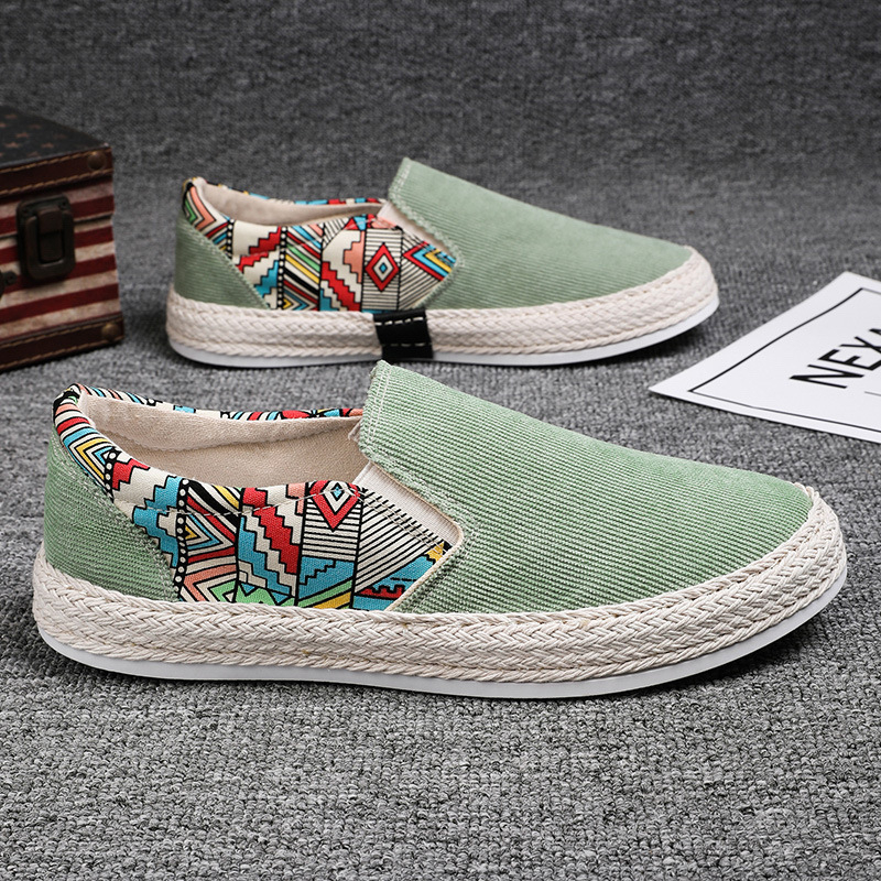 Muške platnene slip-on tenisice, proljeće 2025, prozračne casual obuće bez vezica s višeslojnim potplatom, ručna izrada, u stilu Starog Pekinga