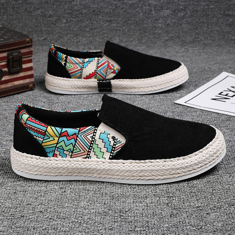 Muške platnene slip-on tenisice, proljeće 2025, prozračne casual obuće bez vezica s višeslojnim potplatom, ručna izrada, u stilu Starog Pekinga
