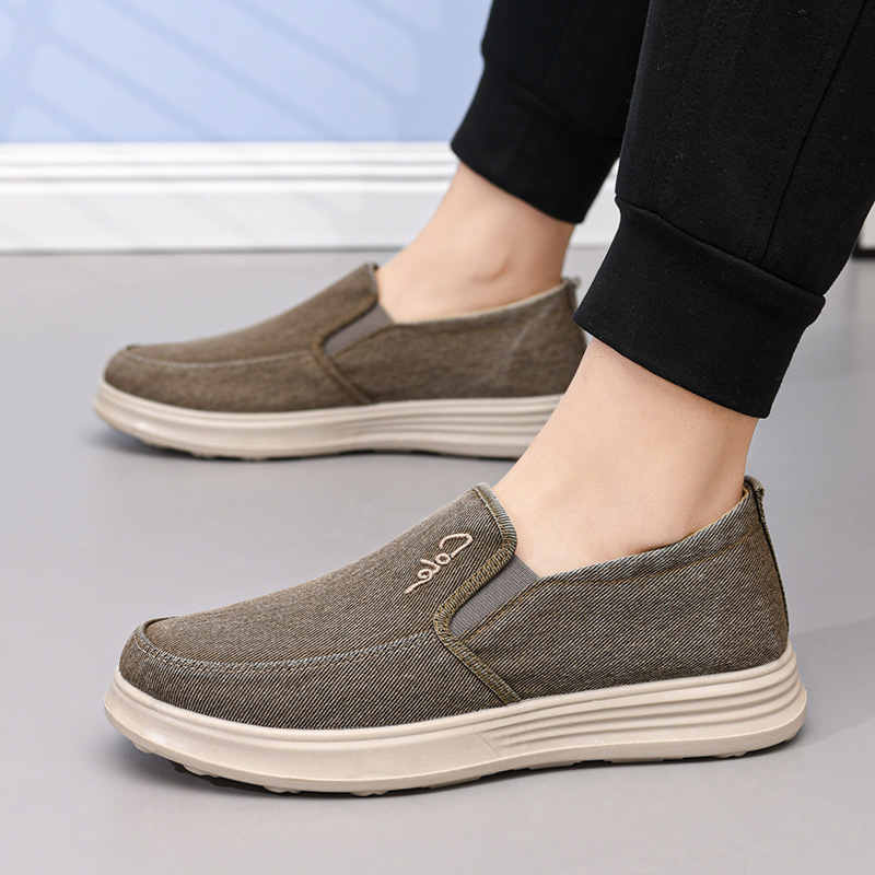 Muške platnene slip-on tenisice, prozračne, s mekanom potplatom, za proljeće i jesen