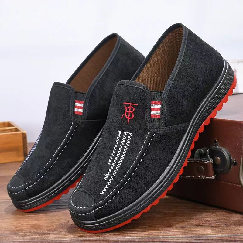 Proljetne muške platnene slip-on mokasice, protuklizne, prozračne, udobne