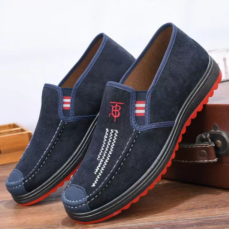 Proljetne muške platnene slip-on mokasice, protuklizne, prozračne, udobne