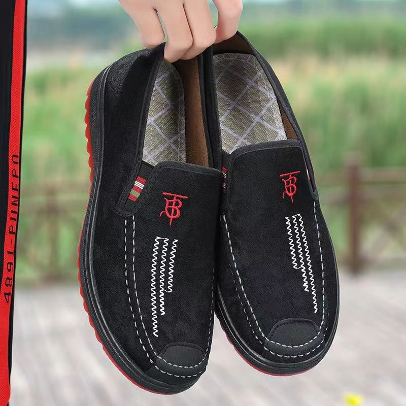 Proljetne muške platnene slip-on mokasice, protuklizne, prozračne, udobne