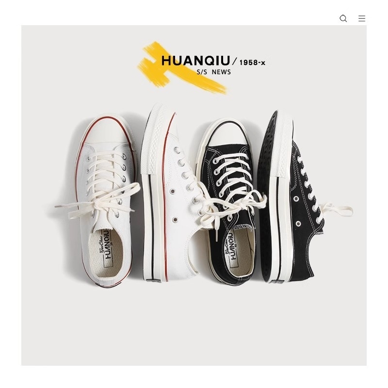 Uniszex fekete vászoncipő, slip-on, alacsony talppal, tavasz 2025, mindennapi sneakers