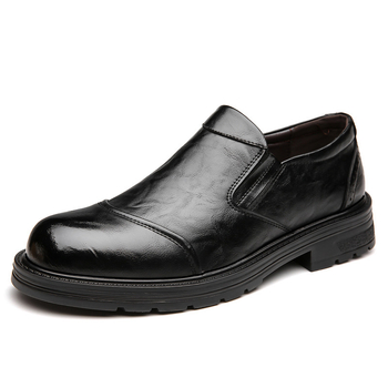 Muške kožne Slip-On cipele za poslovni stil, s mekanom potplatom, udobne, minimalistički dizajn