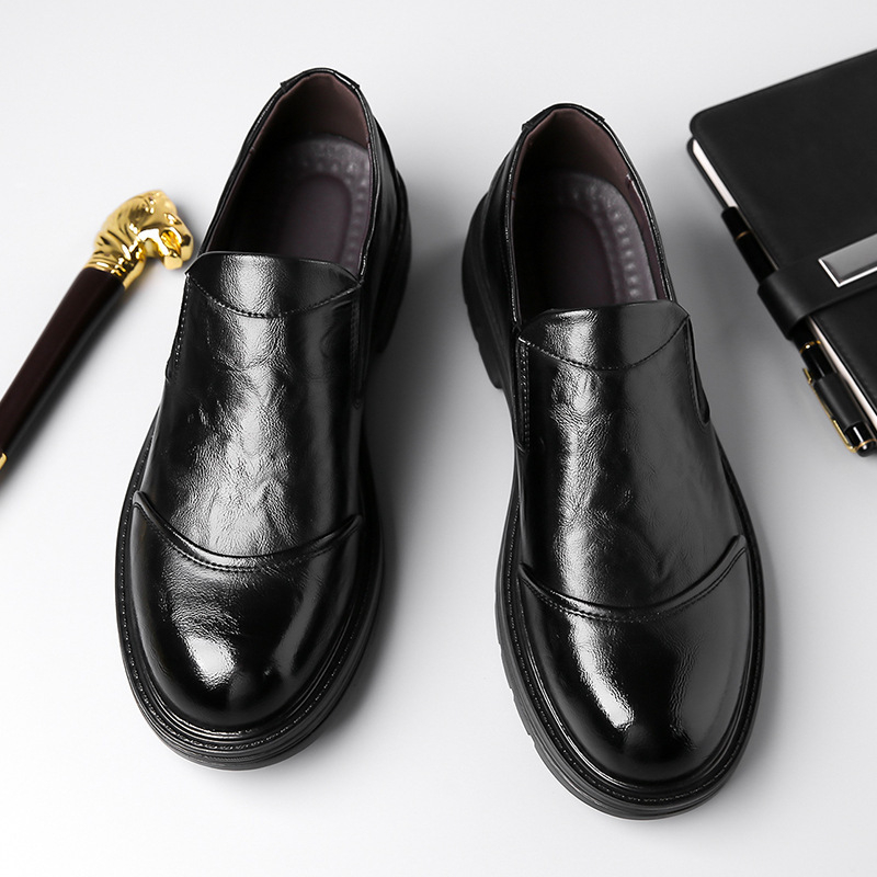 Muške kožne Slip-On cipele za poslovni stil, s mekanom potplatom, udobne, minimalistički dizajn