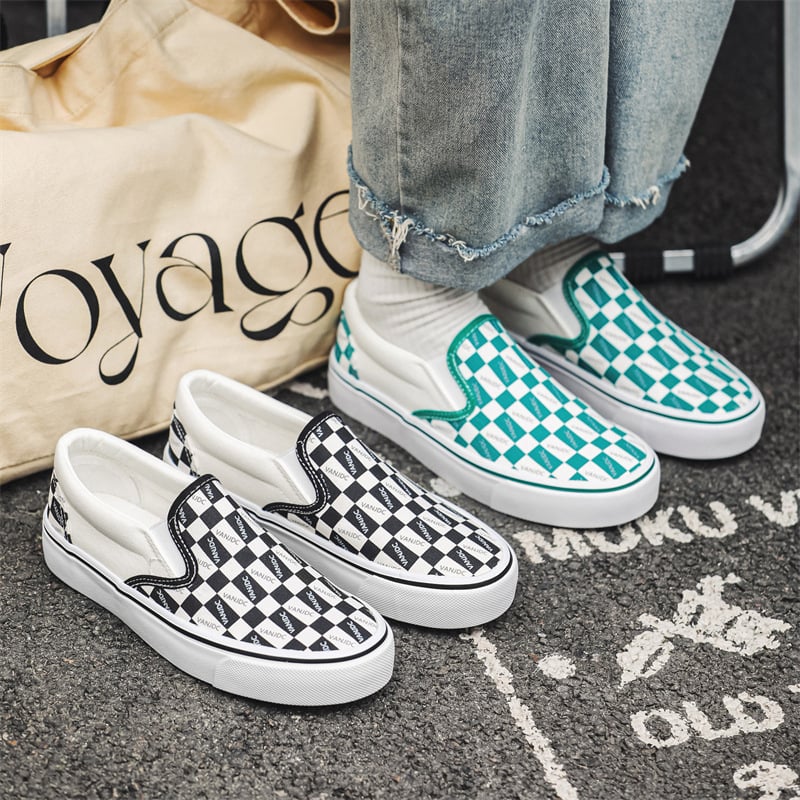 Proljeće 2023 – Unisex platnene tenisice s kariranim uzorkom, Slip-On