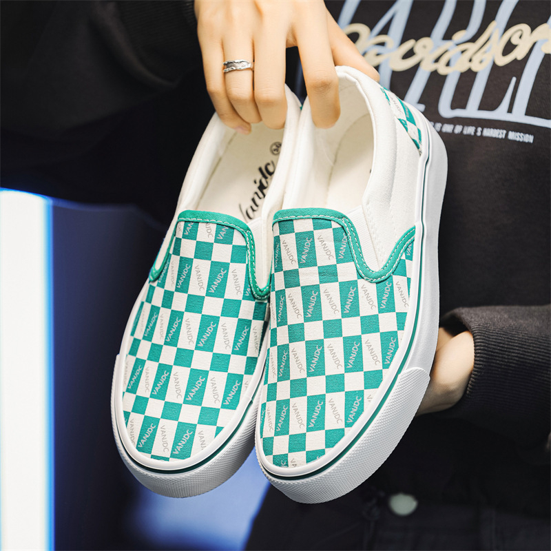 Proljeće 2023 – Unisex platnene tenisice s kariranim uzorkom, Slip-On
