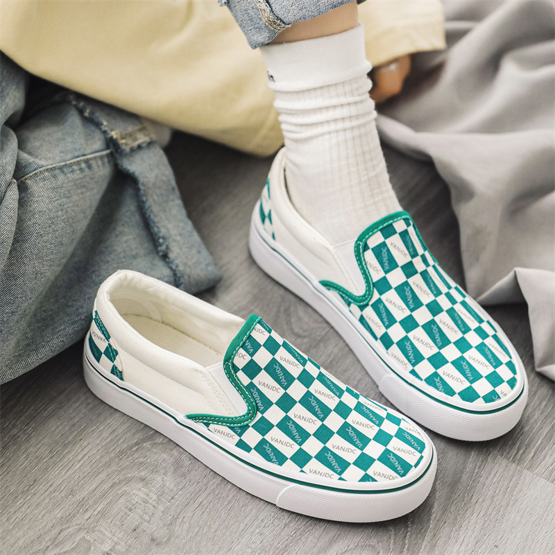 Proljeće 2023 – Unisex platnene tenisice s kariranim uzorkom, Slip-On