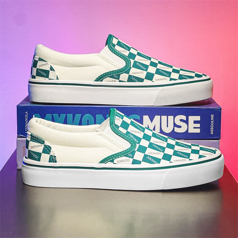 Proljeće 2023 – Unisex platnene tenisice s kariranim uzorkom, Slip-On