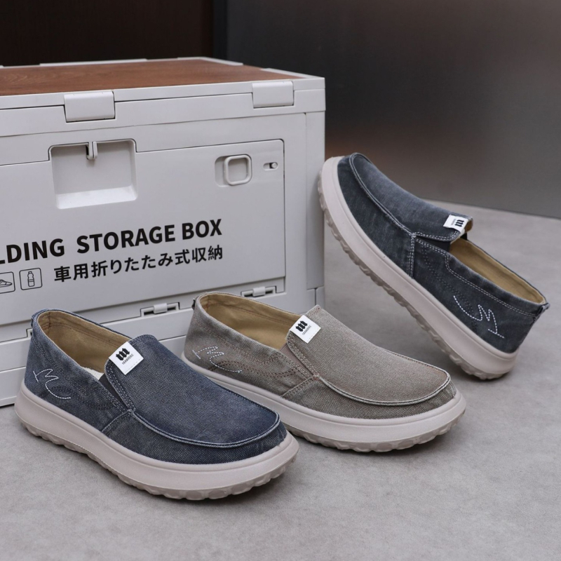 Muški denim loaferi bez pertli, za proljeće i jesen, lagani, s debelom potplatom, svakodnevne casual cipele