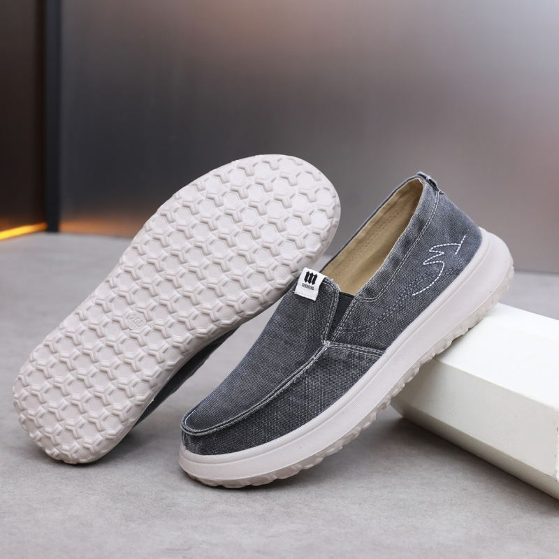 Muški denim loaferi bez pertli, za proljeće i jesen, lagani, s debelom potplatom, svakodnevne casual cipele