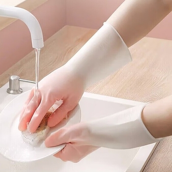 Kuhinjske latex rukavice, velike veličine, vodootporne zaštitne rukavice za pranje rublja i suđa, s gradijentnom bojom, kućne rukavice za čišćenje