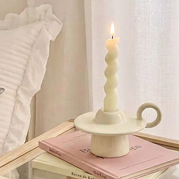 Keramički držač svijeća s aromaterapijom — moderni minimalistički stil, elegantna dekoracija večere uz svijeće