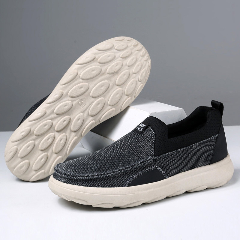 Férfi casual cipő denim felsőrésszel, légies viselet, alacsony talppal