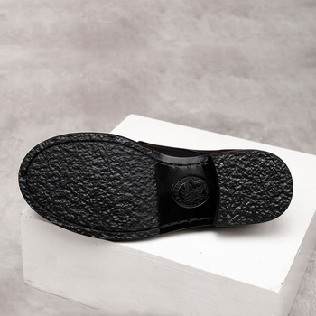 Goodyear bőrtalpú kézműves cipő, mosott, retro brit stílus, férfi bőr cipő üzleti és casual viselet, kültéri használatra