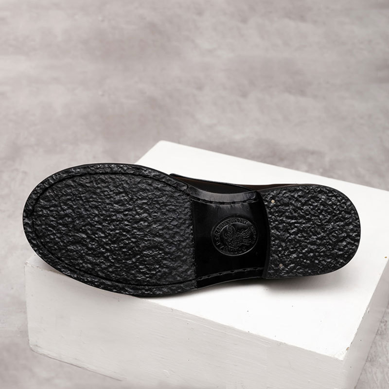 Goodyear bőrtalpú kézműves cipő, mosott, retro brit stílus, férfi bőr cipő üzleti és casual viselet, kültéri használatra