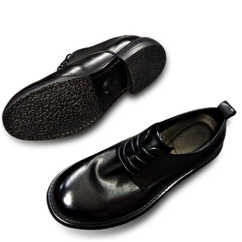 Goodyear bőrtalpú kézműves cipő, mosott, retro brit stílus, férfi bőr cipő üzleti és casual viselet, kültéri használatra