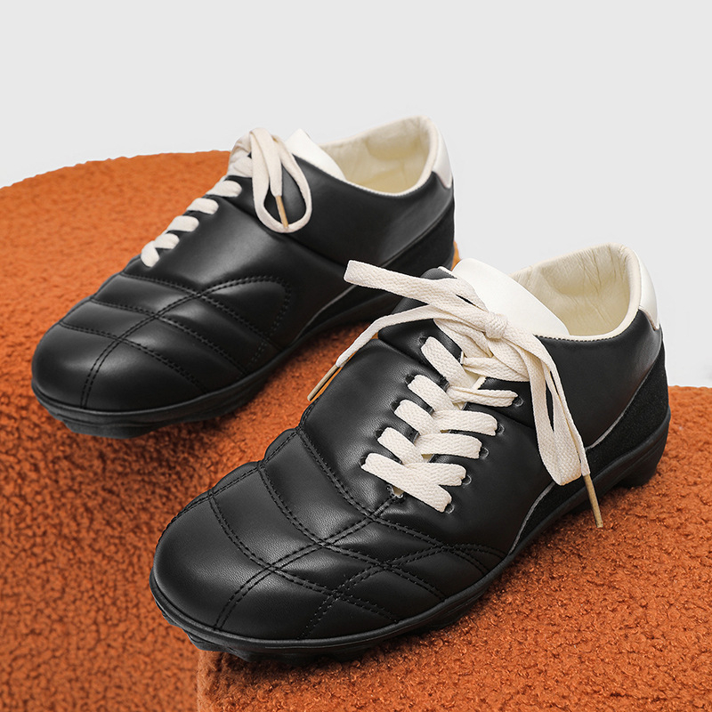Férfiaknak vintage-stílusú, fűzős városi sportcipő, lapos talppal, szabadtéri túrákhoz ZA01