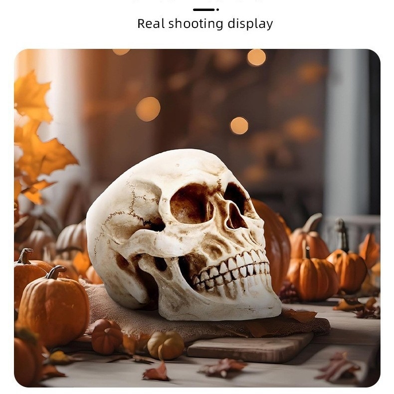 Lubanja od smole za Halloween — personalizirana ukras za ured