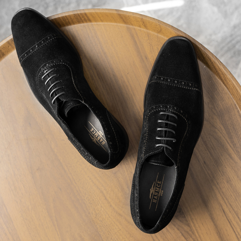Férfi bőrből készült brogues Oxford cipő – üzleti és mindennapi viselet