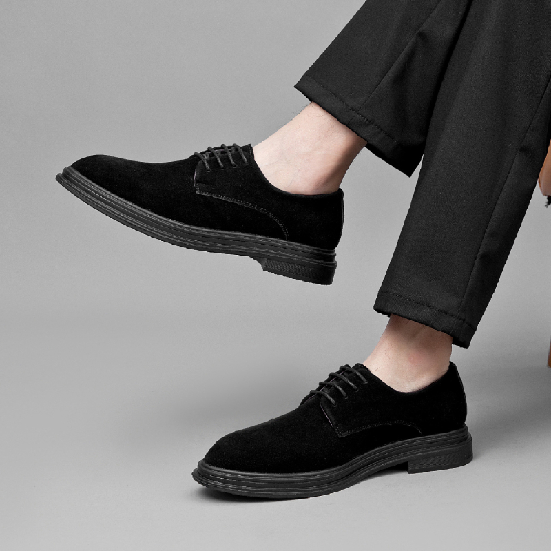 Férfi bőrből készült cipő, irodai és mindennapi viselet, loafers stílus, kerek orr, alacsony sarok, Goodyear talp, bőrfelsőrész, légző