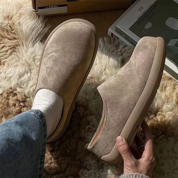 Férfi Birkenstock-stílusú zárt orrú papucs, slip-on, retro stílus, puha talpú, kényelmes mindennapi cipő
